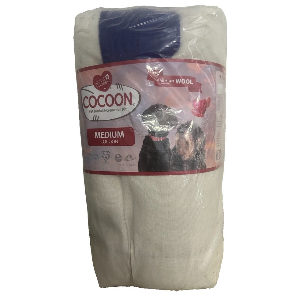 Sweet Goodbye Cocoon Premium Wool Pet Burial Cremation Kit Medium Indigo EB1-B2